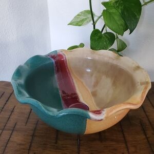 Vintage Walt Glass Texas Sunset Pottery Bowl